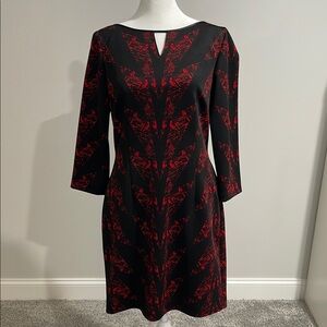 Elegant Black and Red Dress